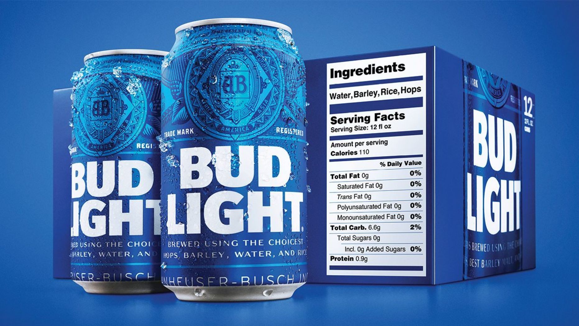 Bud Light Adds Nutrition Label to Packaging