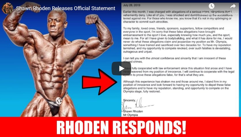 Shawn Rhoden Releases Official Statement