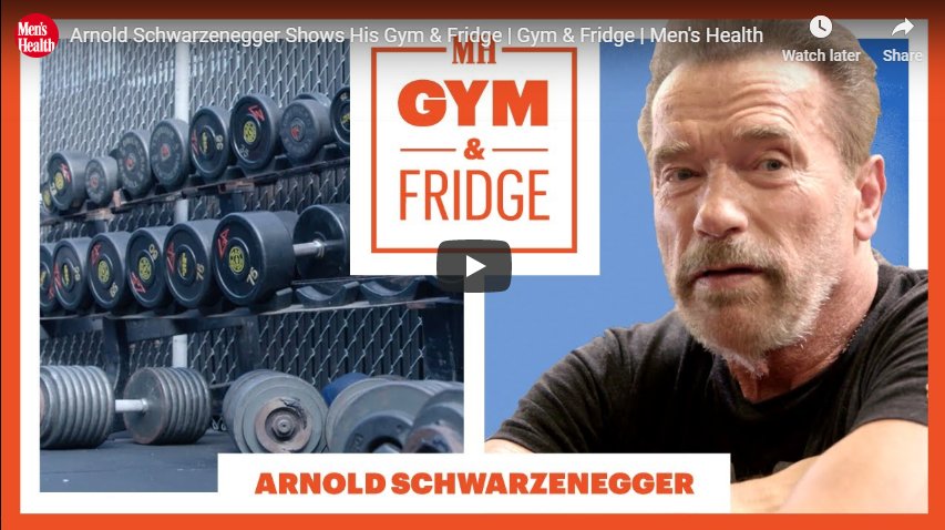 Arnold Schwarzenegger Shows His Gym & Fridge Arnold Schwarzenegger Shows His Gym & Fridge