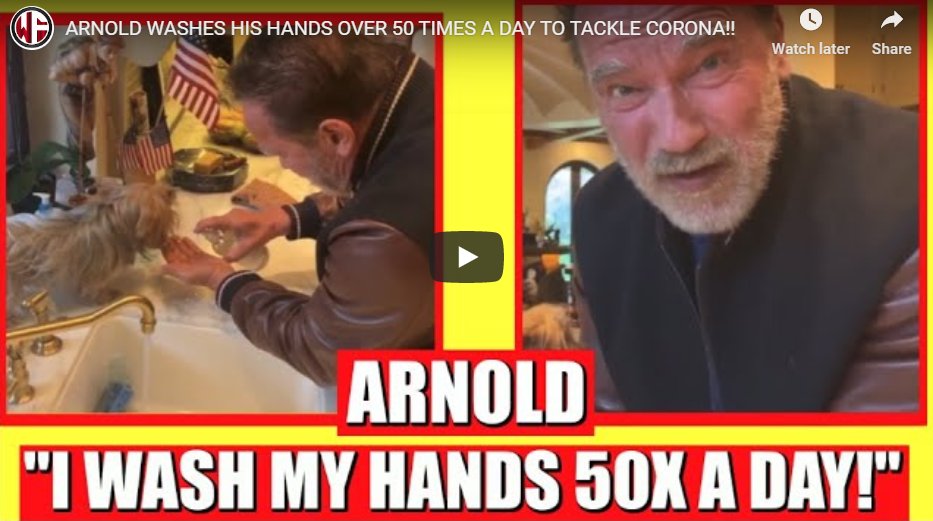ARNOLD WASHES HIS HANDS OVER 50 TIMES A DAY TO TACKLE CORONA! ARNOLD WASHES HIS HANDS OVER 50 TIMES A DAY TO TACKLE CORONA!