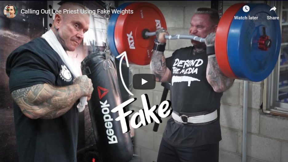 Calling Out Lee Priest Using Fake Weights