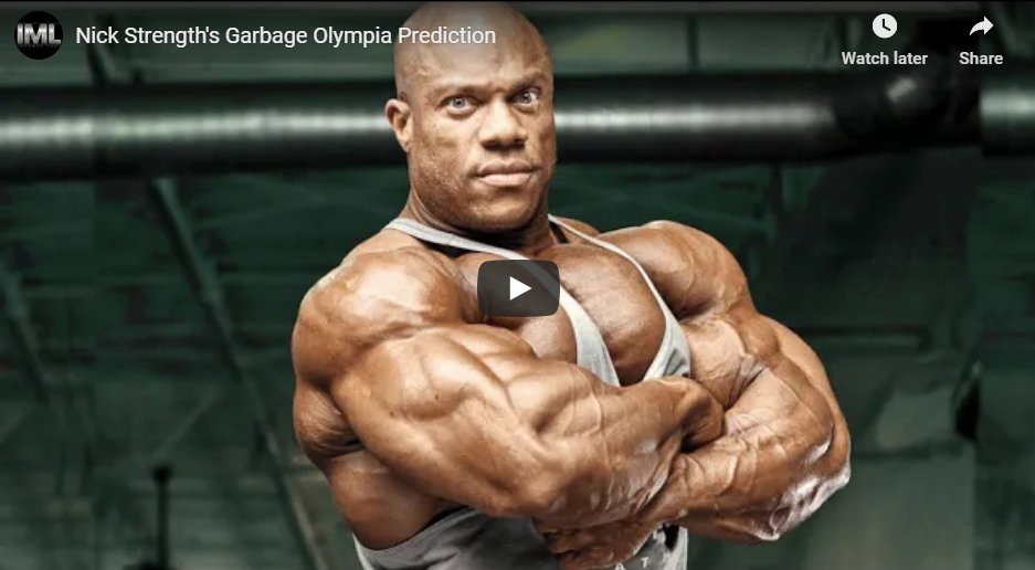 Nick Strength’s Garbage Olympia Prediction Nick Strength’s Garbage Olympia Prediction