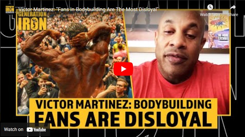 Victor Martinez Says Bodybuilding Fans Are Disloyal?